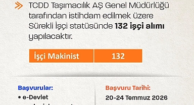TCDD Taşımacılık 132 İşçi Alımı İçin Başvurular Devam Ediyor