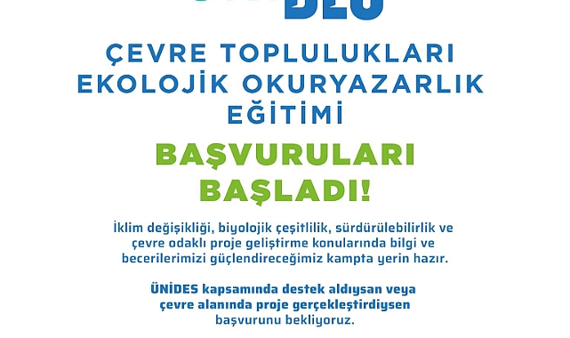 Üniversite öğrencilerine ekolojik okuryazarlık eğitimi için başvurular başladı